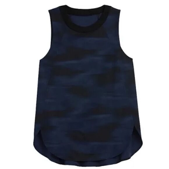 ATHLETA ZEPHYR PRINT TANK IN BLURRED CAMO NAVY SIZE XS NWOT - Picture 2 of 5